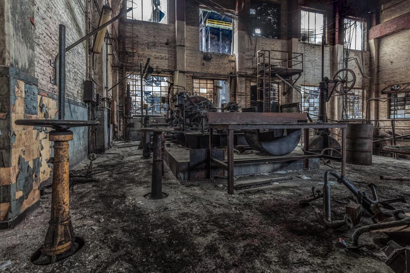 urbexlocaties: Black cokes is een verlaten cokesfabriek in België. Een industrielocatie, waar men al was begonnen met de afbraak.