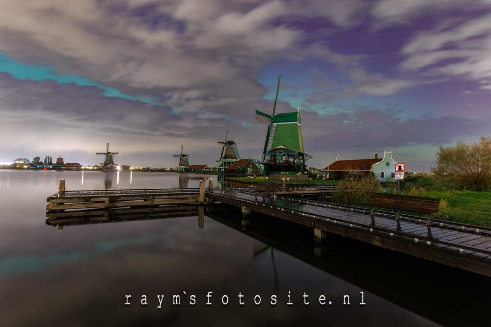 Noorderlicht Zaanse Schans in Zaandam, Noord Holland.