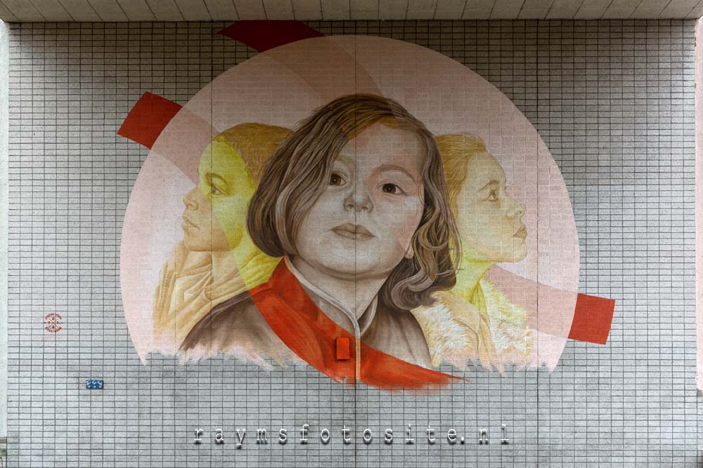 Mural van Ilse Weisfelt in Rotterdam, Pow Wow Rotterdam.