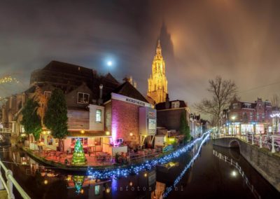 Kerstmis in Delft bij de nieuwe kerk.