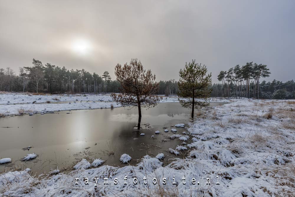 Winter landschap Spinsterberg Valkenhorst.