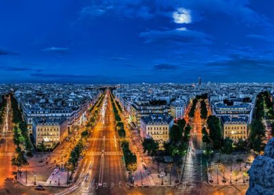 Steden: De Skyline van Parijs, genomen vanaf de Arc de Triomphe.