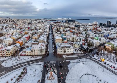 Reykjavik, de hoofdstad van IJsland.