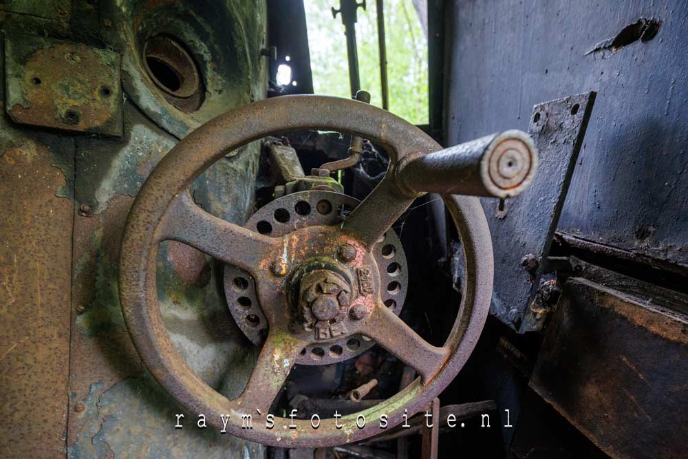 In de oude locomotief even een detail vastgelegd op de foto.