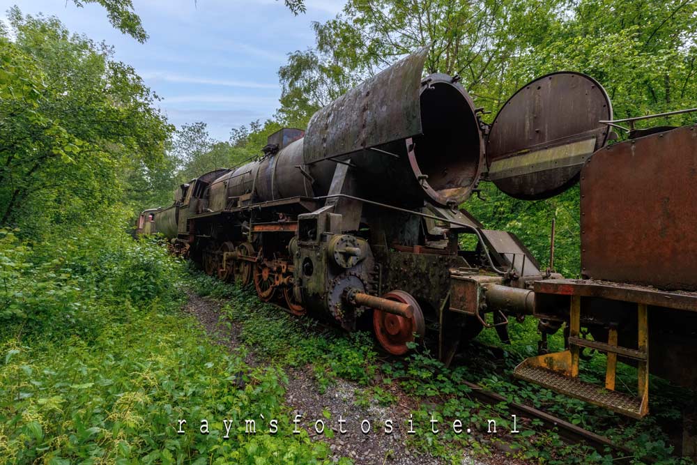 Jungle train. Wat een prachtige oude verlaten locomotief.