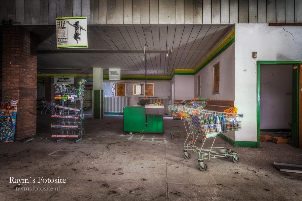verlaten supermarkt in Duitsland, 
