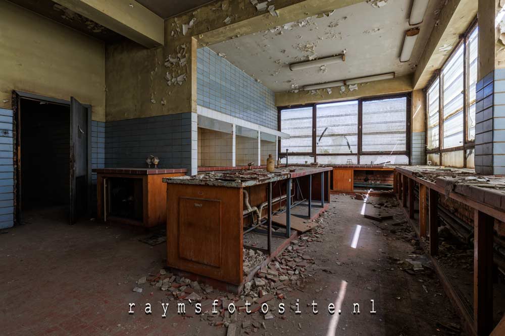 Laboratorium van Cockerill.Tevens werd de administratie hier gedaan.
