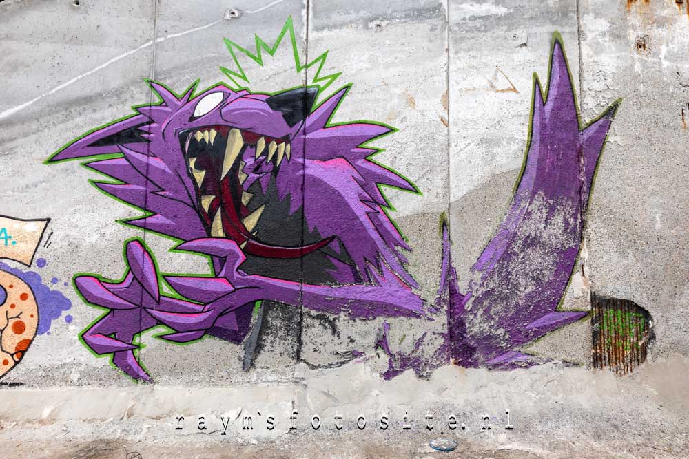 Maar je vindt hier alle grote graffiti artiesten terug.