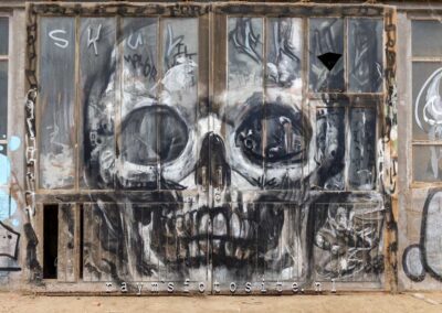 Street Art Factory, een gave skull.