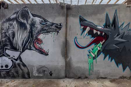 Street Art Factory. Een fabriek in België met ontzettend veel prachtige graffiti.