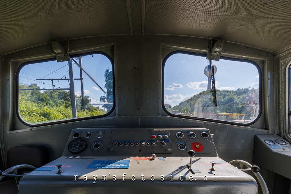 Binnenkant van een locomotief. Ook wel eens leuk om te fotograferen.