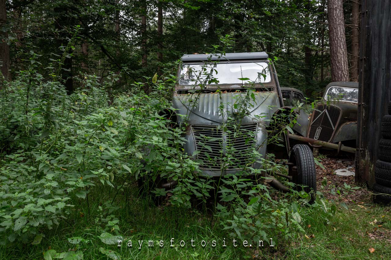 Urbex auto`s in Nederland. Old rusty vintage Citroëns.