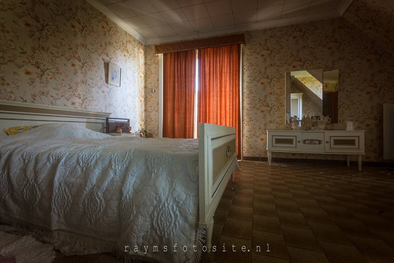 Villa Ginette, slaapkamer urbexlocatie